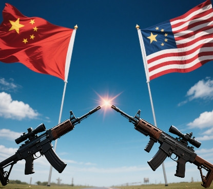【中美开始飙武器了】美国开两艘航母到南海，我们也摆两艘航母到南海，美国亮相洲