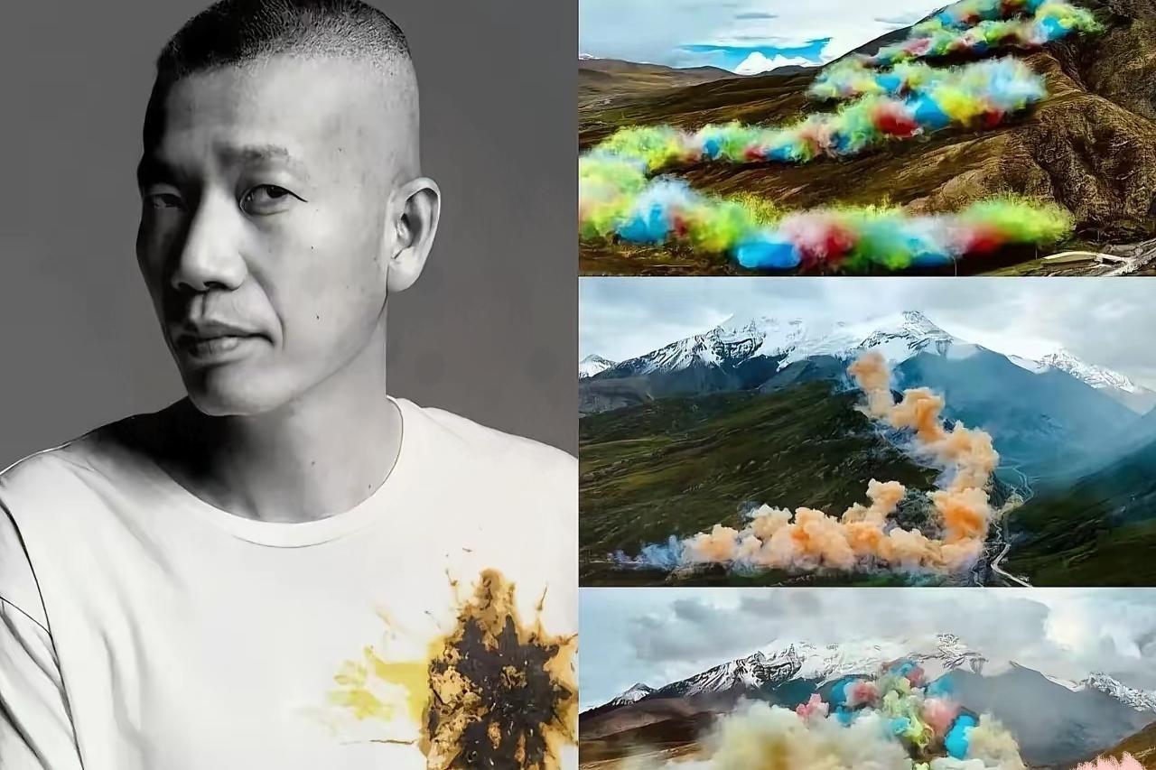 蔡国强这操作是谁给的勇气在长城遗址边上搞这么大动静，几千发烟花串成的“天梯”