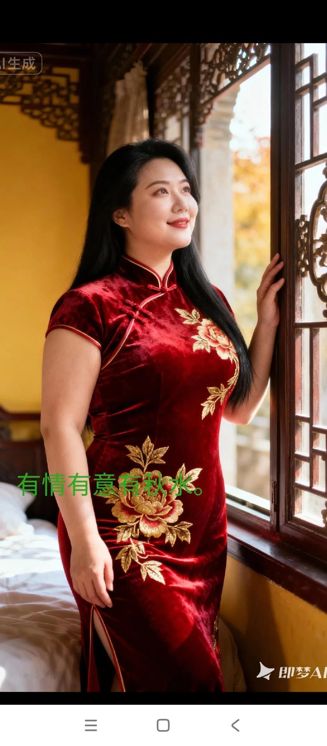 下联：秋色心头照影华，求上联夏荷背衬蓝天秀。