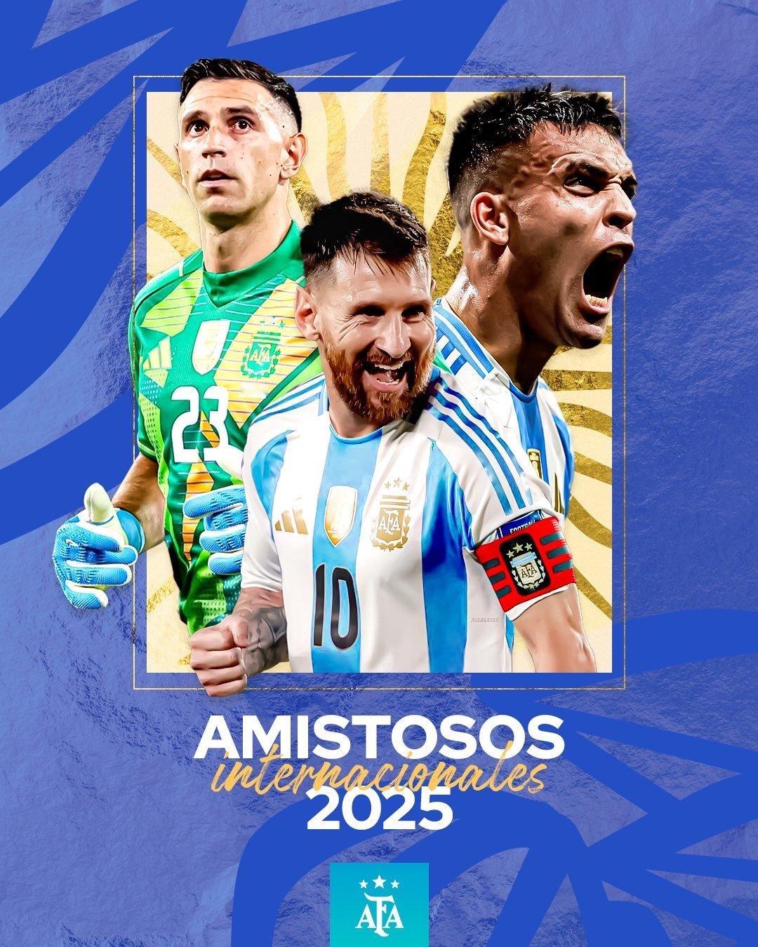 🇦🇷⭐️⭐️⭐️🚨官方：阿根廷国家队确认将于2025年举行4场友