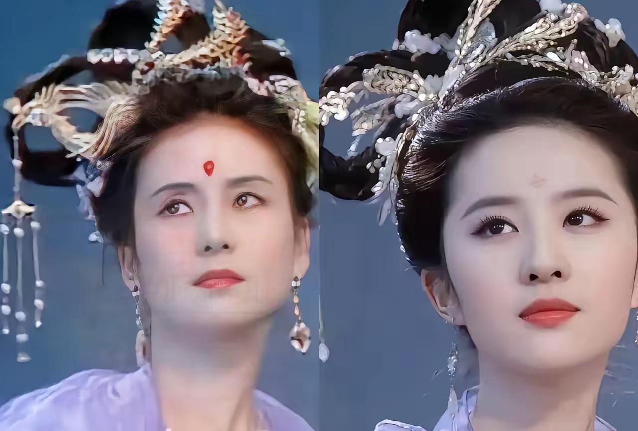 这两张图放在一起，猛然发现还是老版西游记嫦娥赢了啊，原因有两个——一个是气
