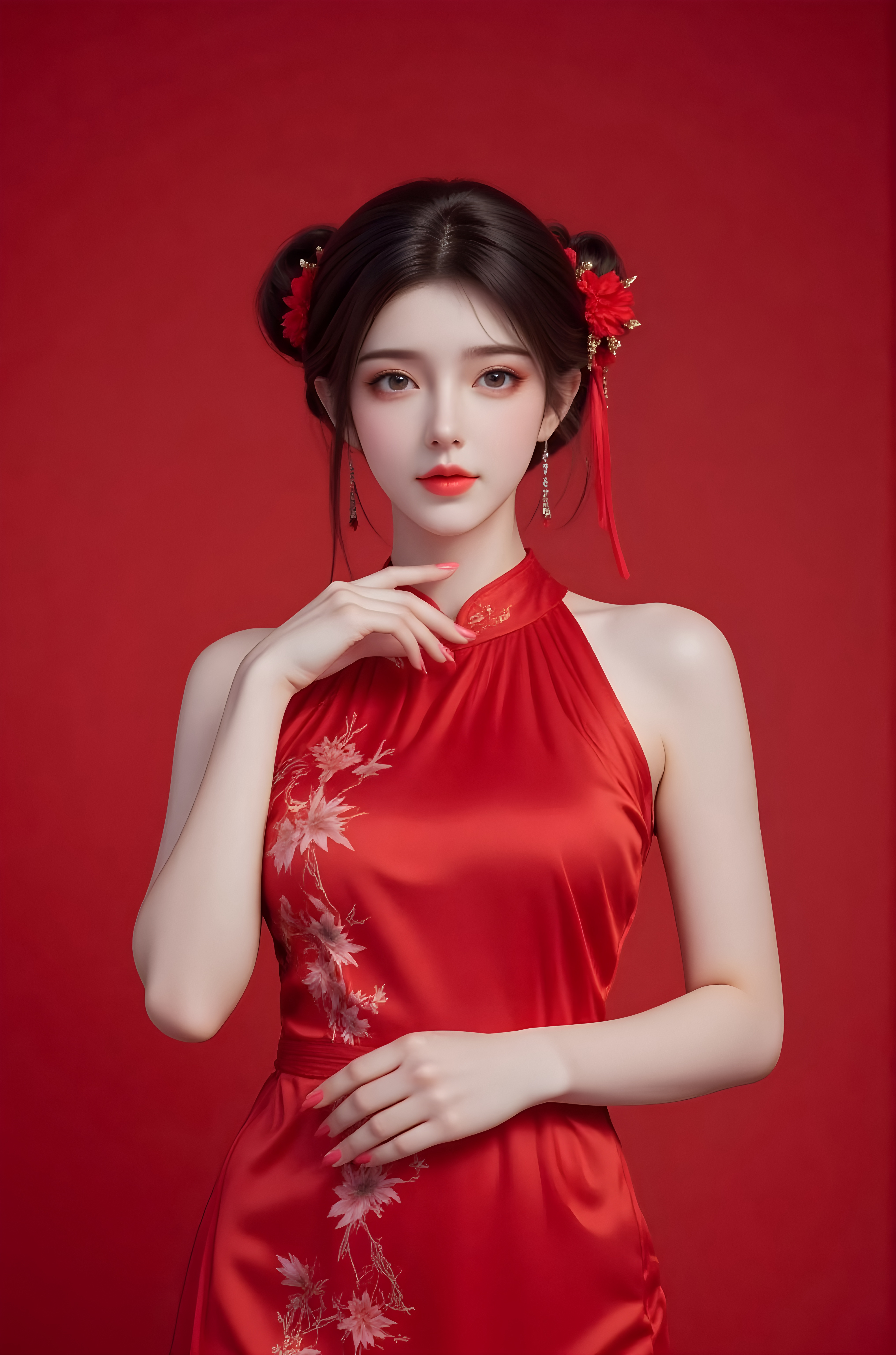 国漫女神火灵儿AI壁纸：我见神明，亦磐亦柔！
