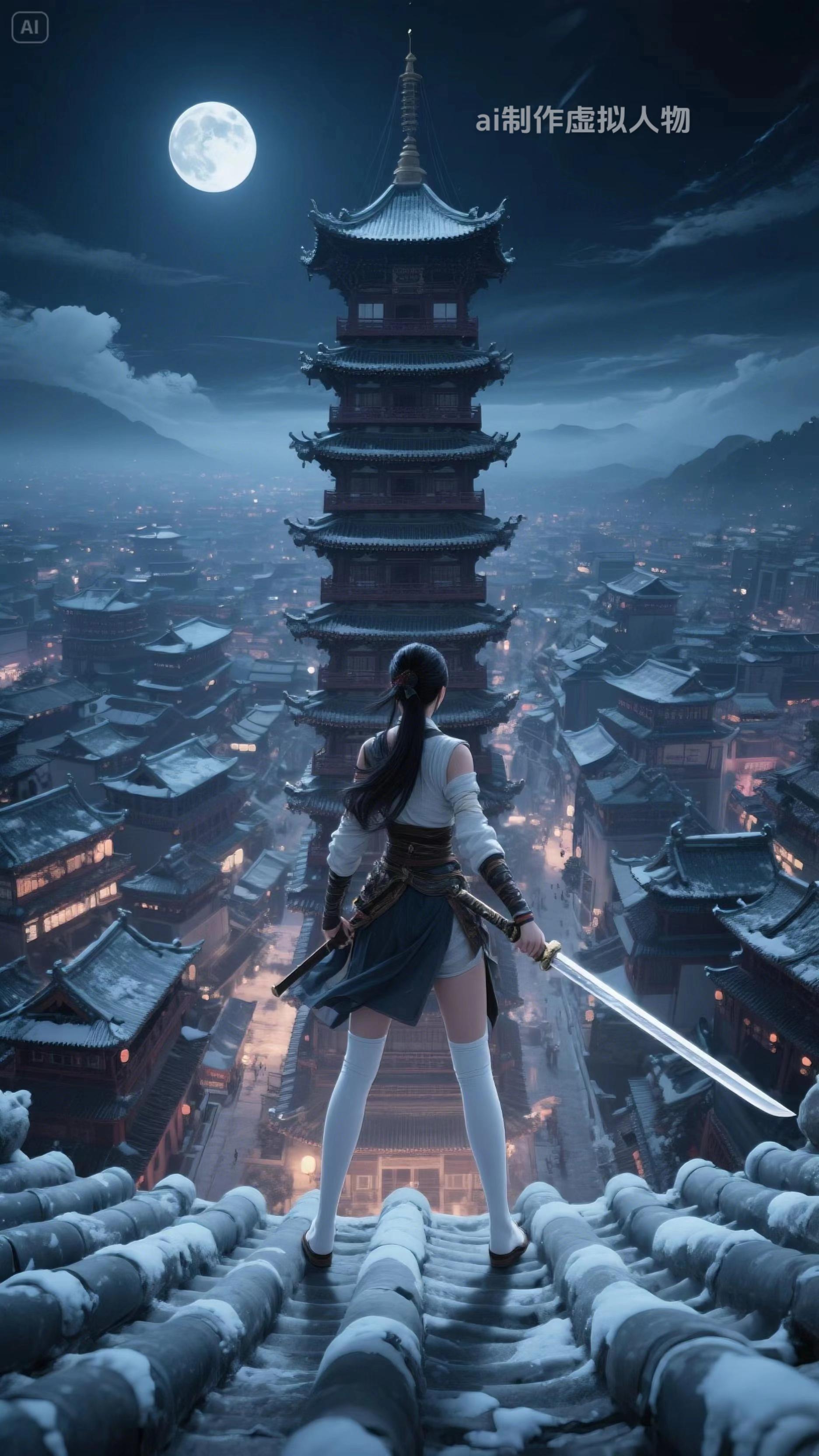 ai古代女战士。豆包app
