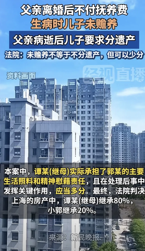 上海，一男子6岁时父母离异，自此，父亲仿佛人间蒸发，不仅从未现身，就连一分钱抚养