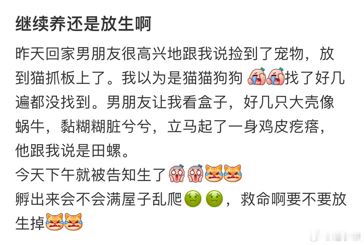 男朋友捡到的宠物在家里生了​​​