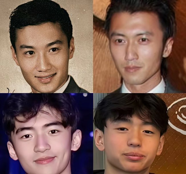 仔细看了谢家三代照片，发现一个有意思的点，不是他们长的很像，而是这三代人的颜值是