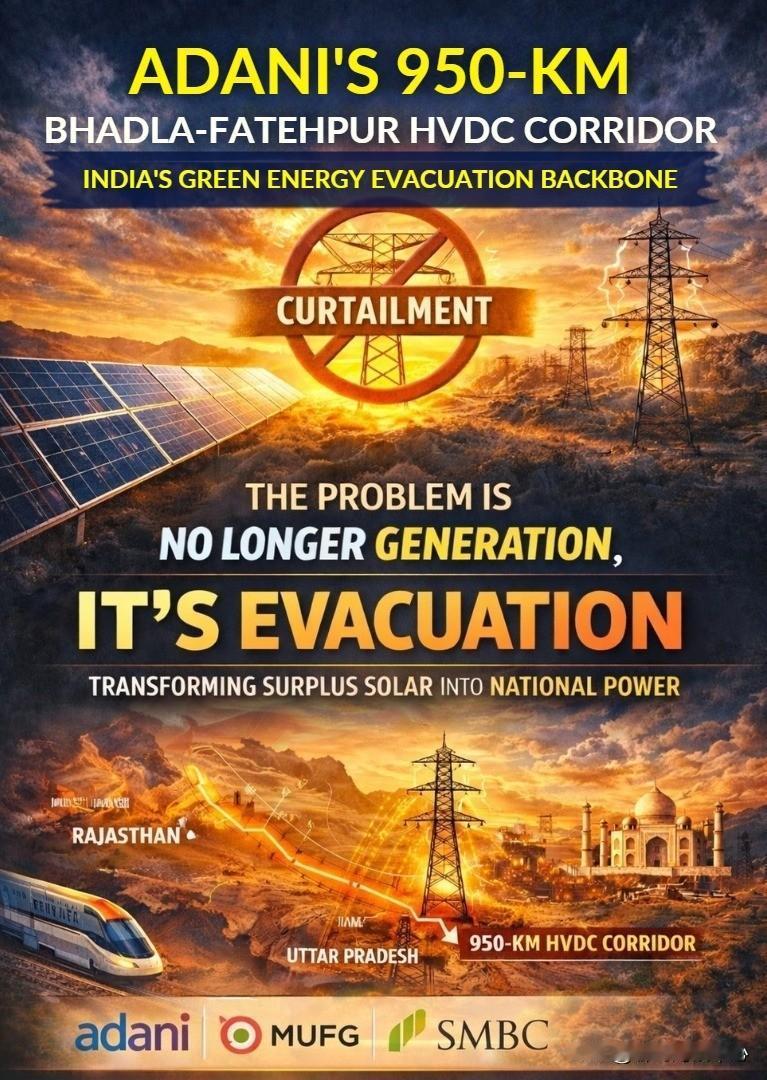 印度誓言要超过中国！印度阿达尼公司巨型电力走廊项目获得日本资金支持印度的太