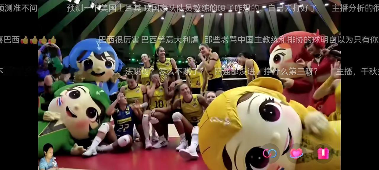 女排世联赛4强决赛巴西3一0法国，法国8强决赛3一1中国看看巴西的老教练吉马良