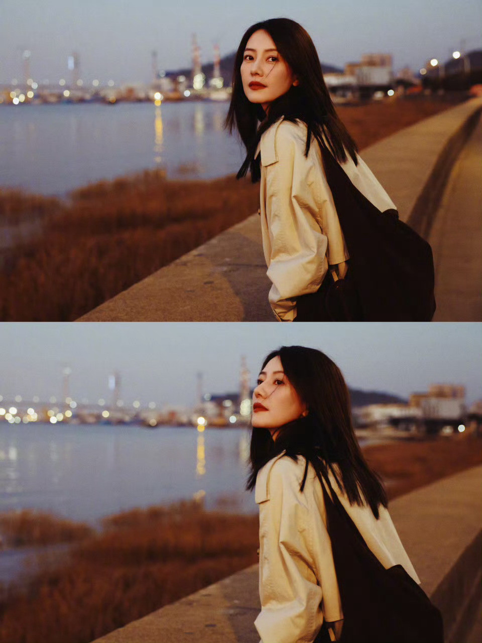 高圆圆落日大片圆圆46岁了，还是那么美。