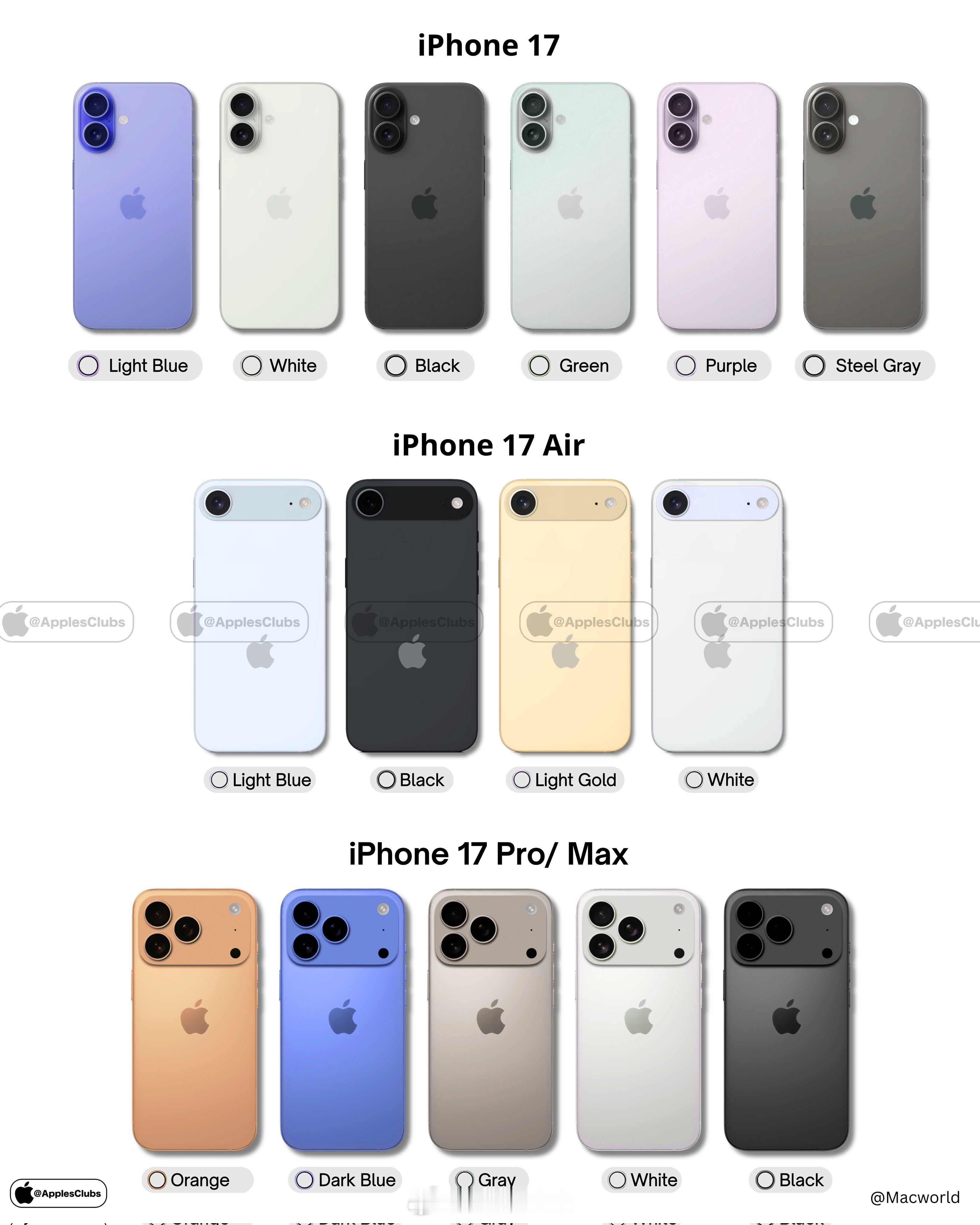 iPhone17Pro橙色新配色爆料苹果今年将为iPhone17Pro和1