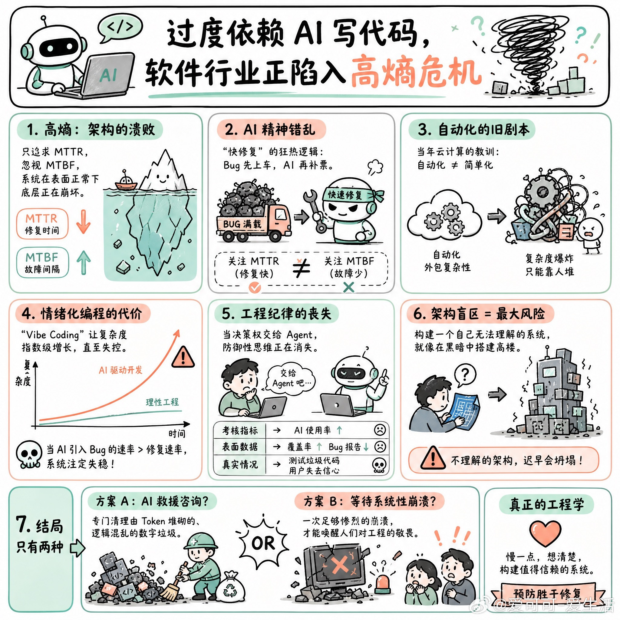 【过度依赖AI写代码，软件行业正陷入高熵危机】快速阅读：当开发者过度依赖AI