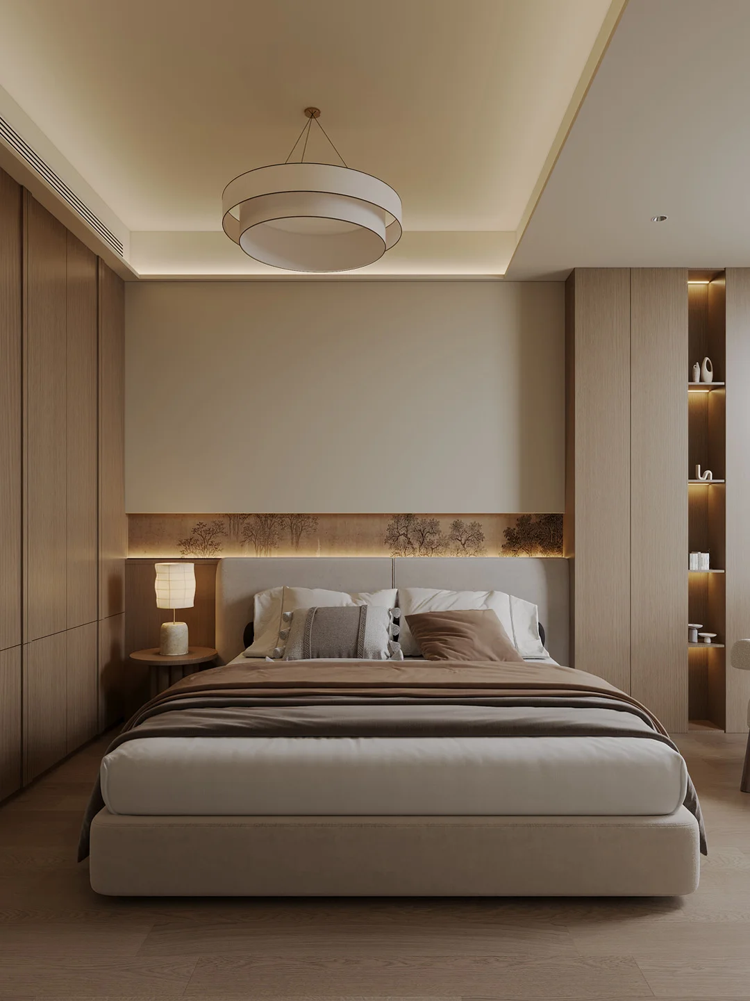 新中式卧室丨把山水诗意装回家