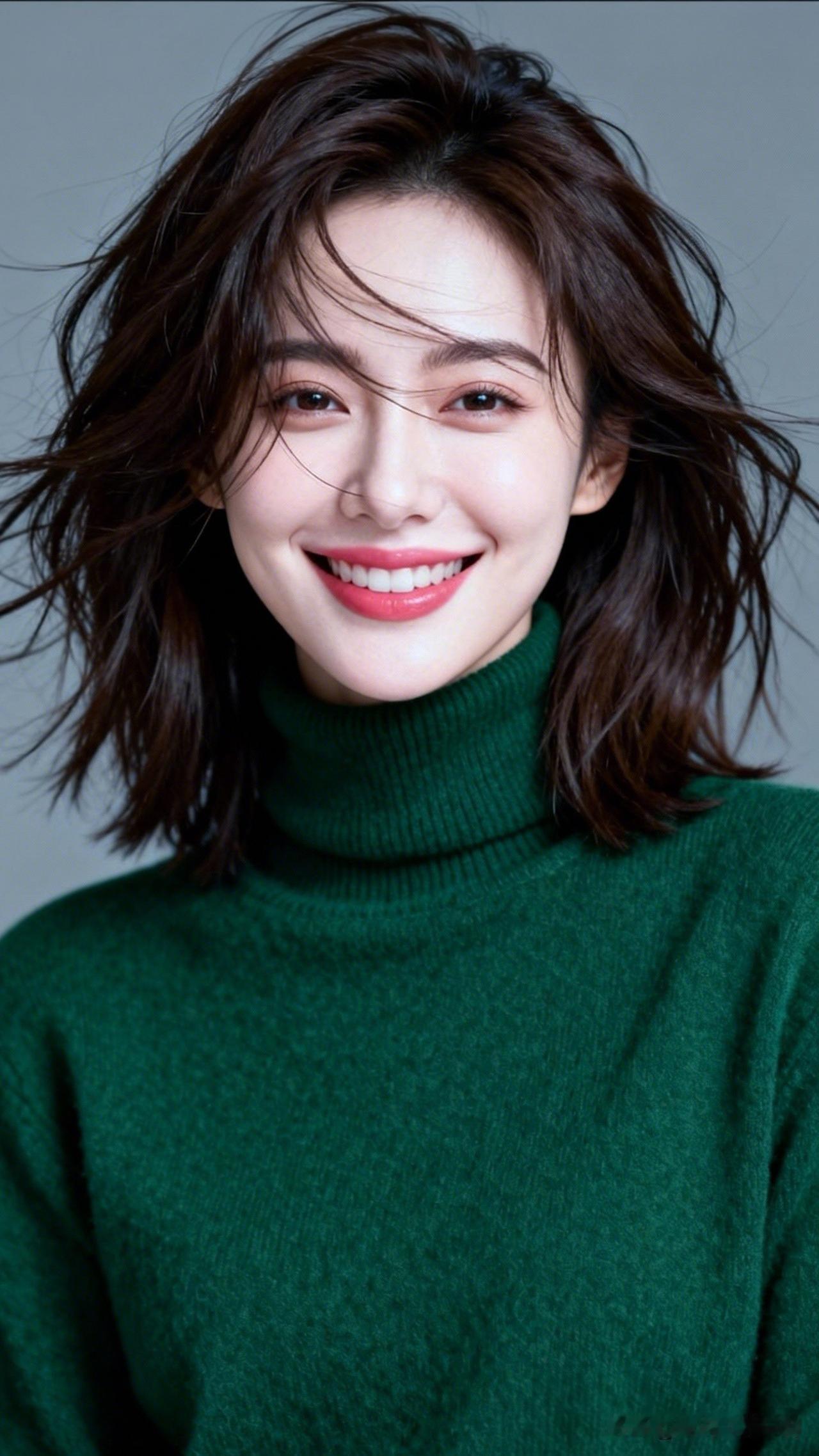 绿衣美人笑，春风满面生。女人最耐看的长相是什么样的元气满满的一天从微笑开始😊