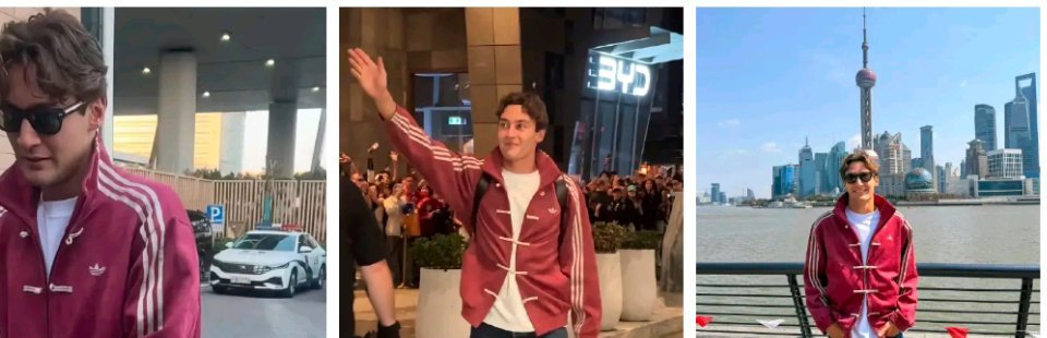 中西碰撞！F1车手拉塞尔身着新中式亮相外滩，气场全开引热议拉塞尔穿新中式亮相外滩