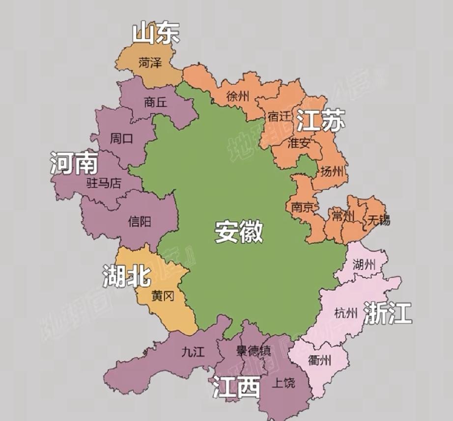 为什么显得安徽穷？实在是江苏和浙江太亮眼了如果你问一个安徽人，安徽穷不穷？他大