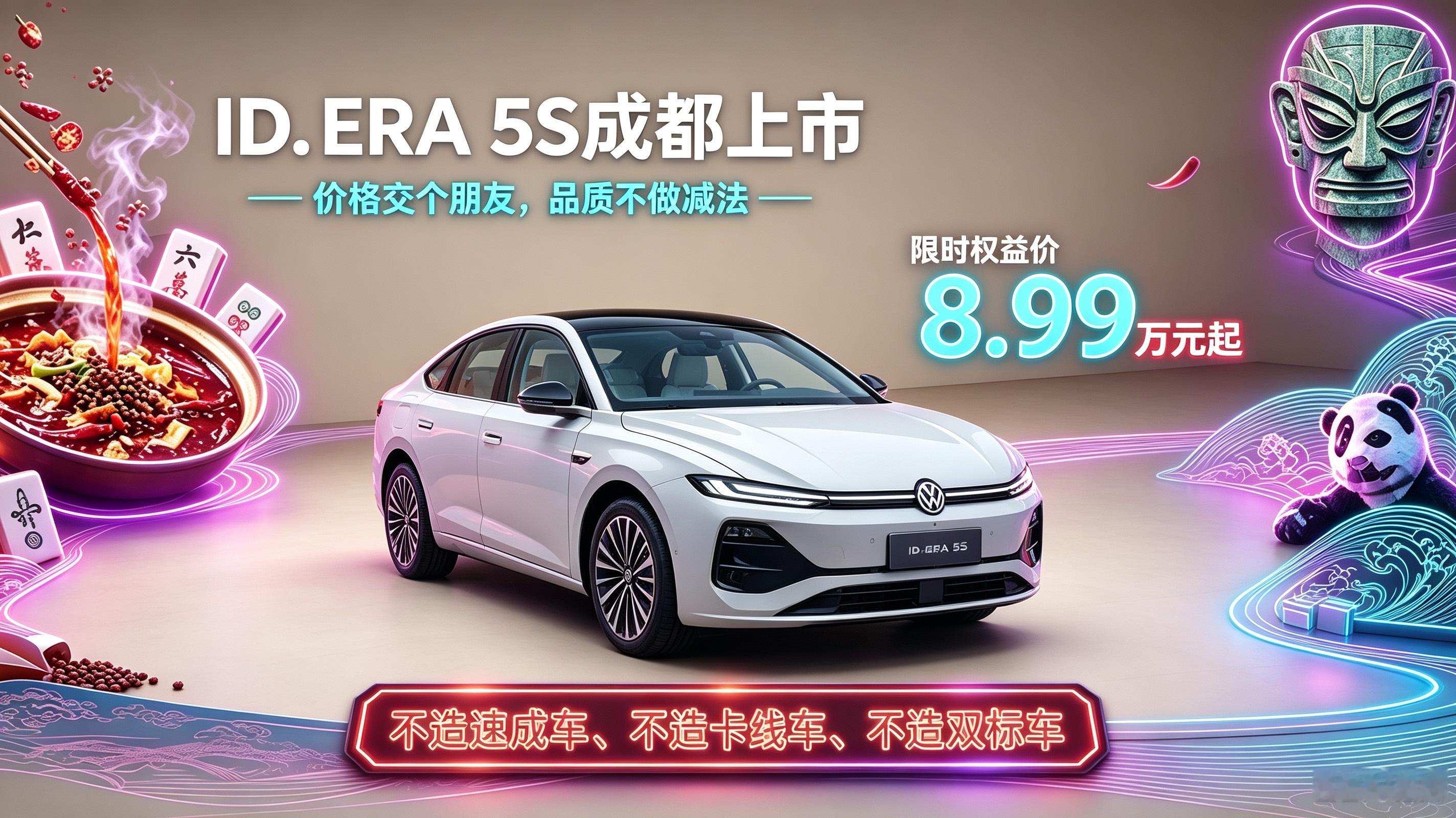 成都车展重磅上新✨上汽大众ID.ERA5S正式登场！德系超混智能家轿，限时权益8.99万起。行云智行