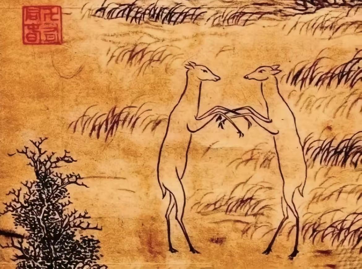 这两幅画收藏于国家博物馆，乃清乾隆所画，是不是惟妙惟肖？大家说说，乾隆的绘画功