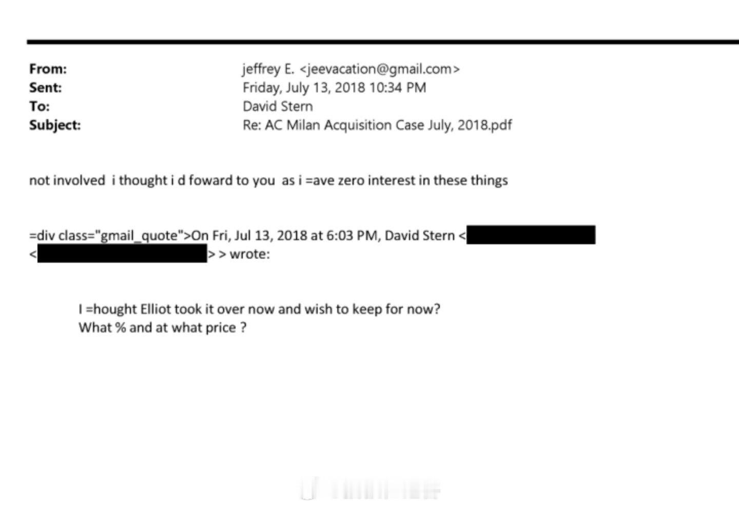 爱泼斯坦档案还提到了米兰新公布的爱泼斯坦文件中还提到了AC米兰，看起来爱泼斯坦试