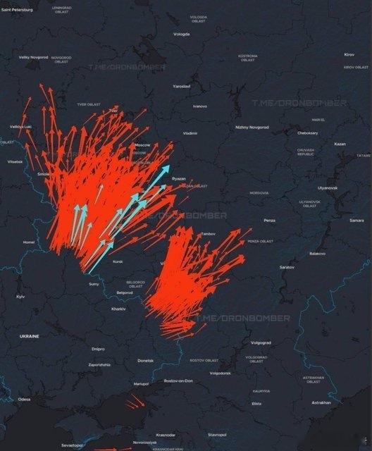 喜讯：据报道，昨天乌克兰大量的无人机在莫斯科地区打卡，俄罗斯防空部队已展开行动。