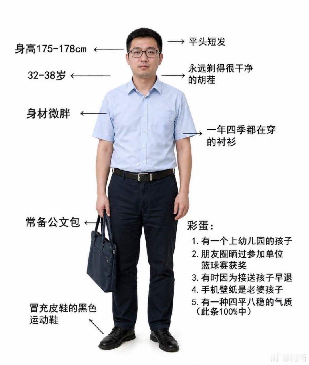 男性公务员平均面相​​​