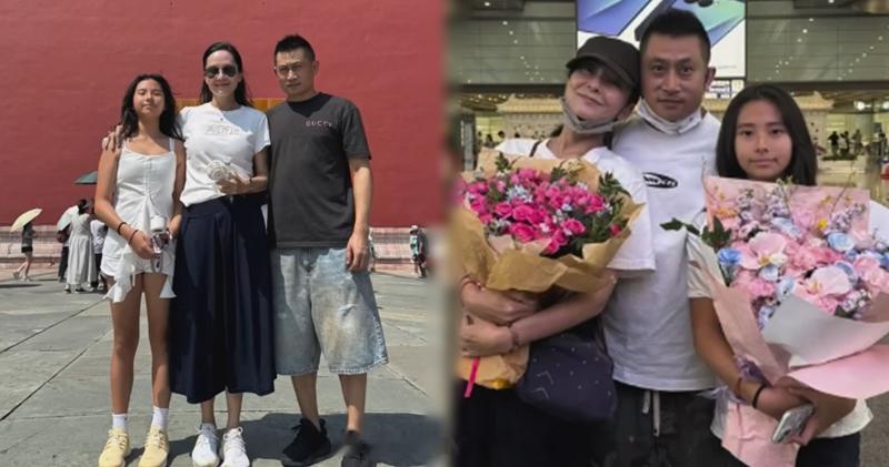 郭羡妮一家三口游北京行动粉碎婚姻亮红灯谣言郭羡妮（Sonija）上月和女儿朱家