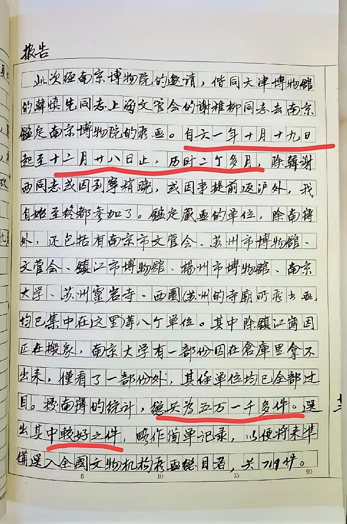 1961年，当时鉴定南京博物院厐莱臣捐赠的仇英《江南春》图的专家张珩的手写报告曝
