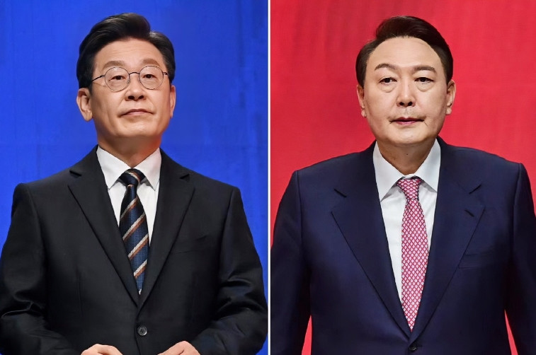 赢定了！韩国媒体公布最新民调显示，韩国共同民主党前党首、总统候选人李在明以50