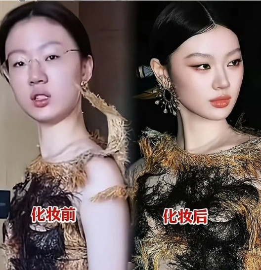 老天奶，单依纯素颜气场1米8，化妆前后对比太吓人了​​​
