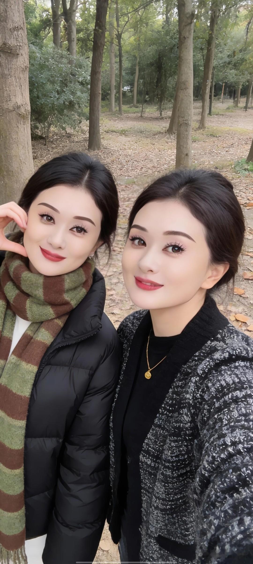 秋日姐妹游，温暖与时尚并存🍂💖