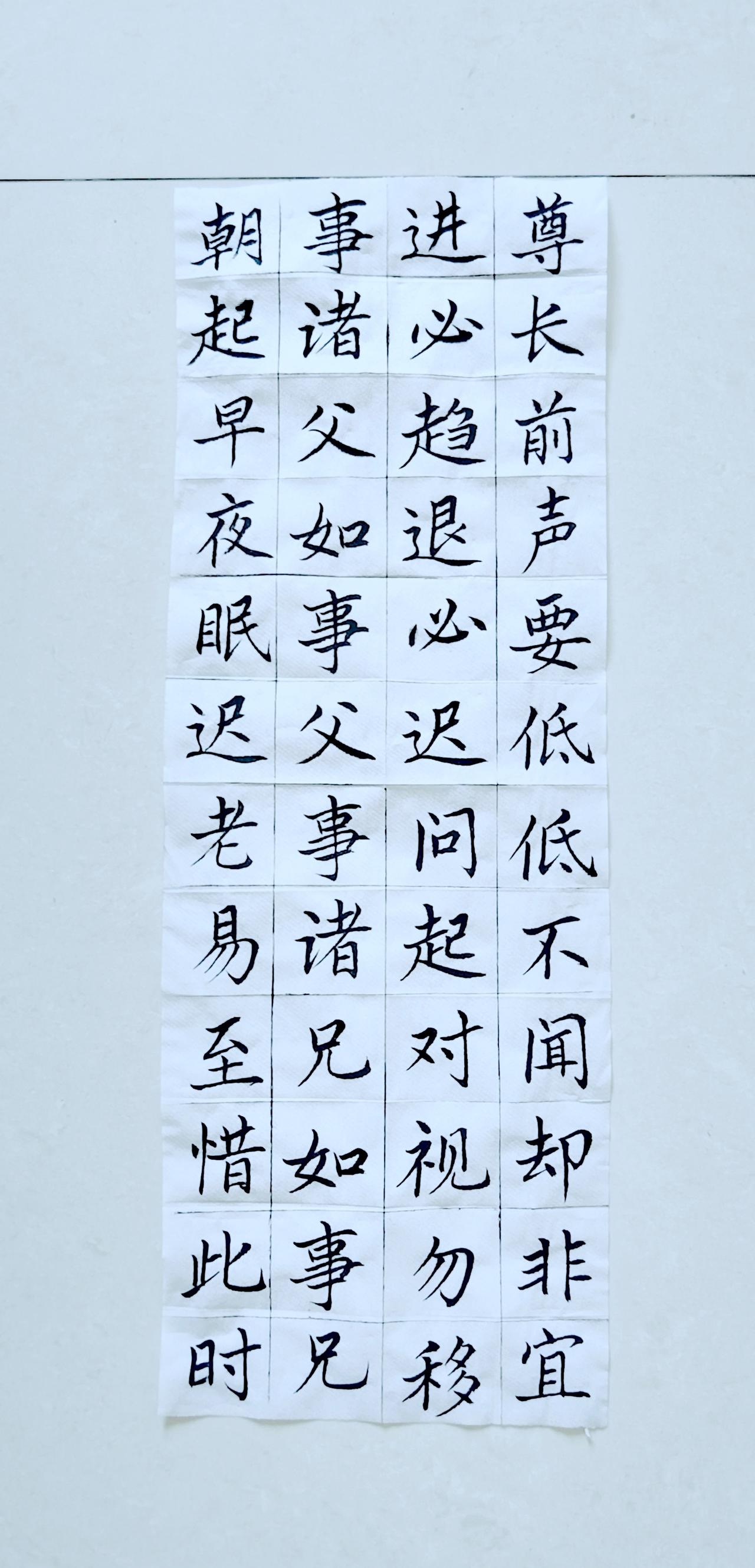 第三十天《弟子规》（7）楷书练习！高考第二天，休息时练字，写字，最感觉舒服！