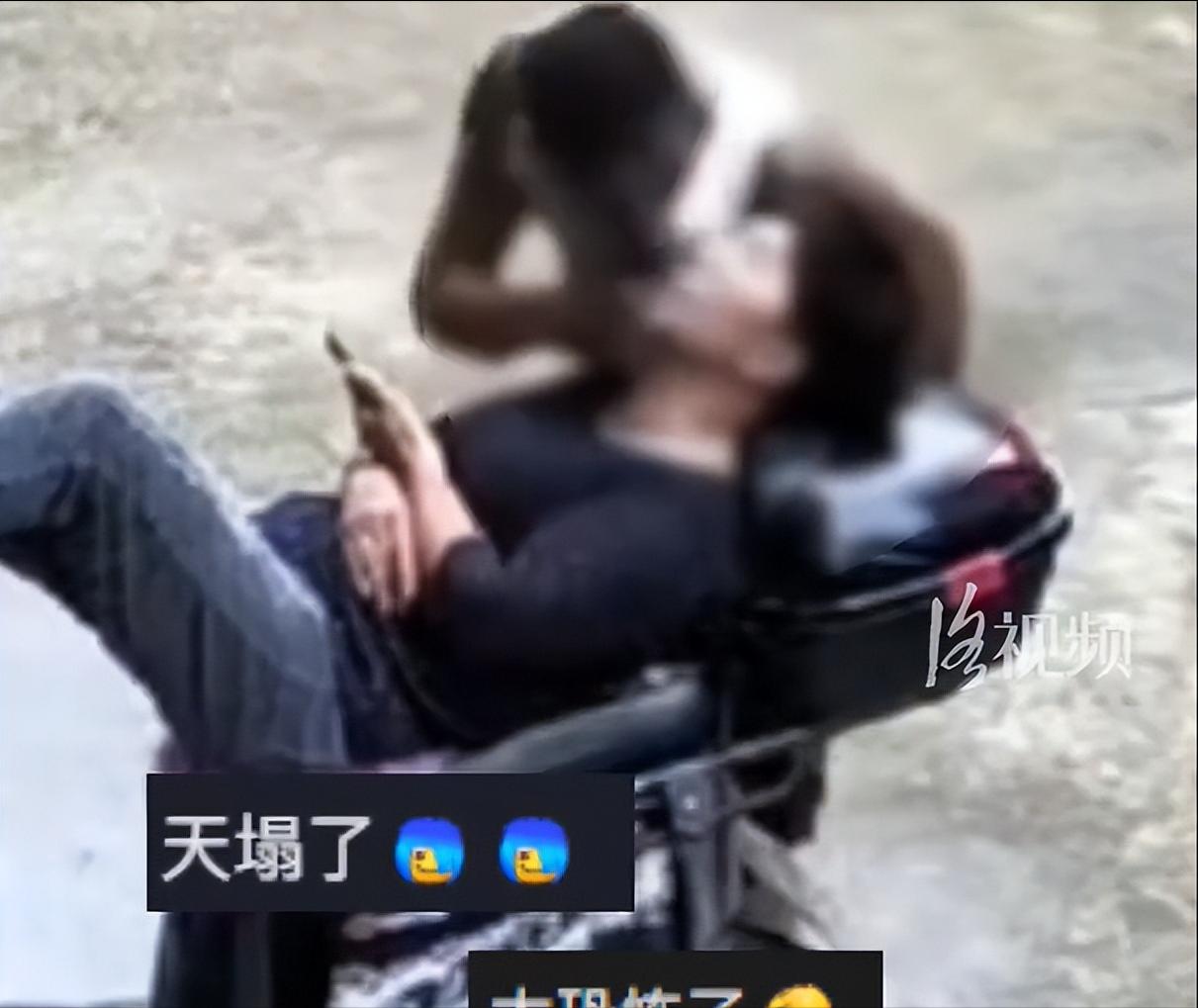 江苏江苏，一风流大爷看到陌生女子躺在车上休息，为了寻求刺激，一时间没忍住偷亲了女