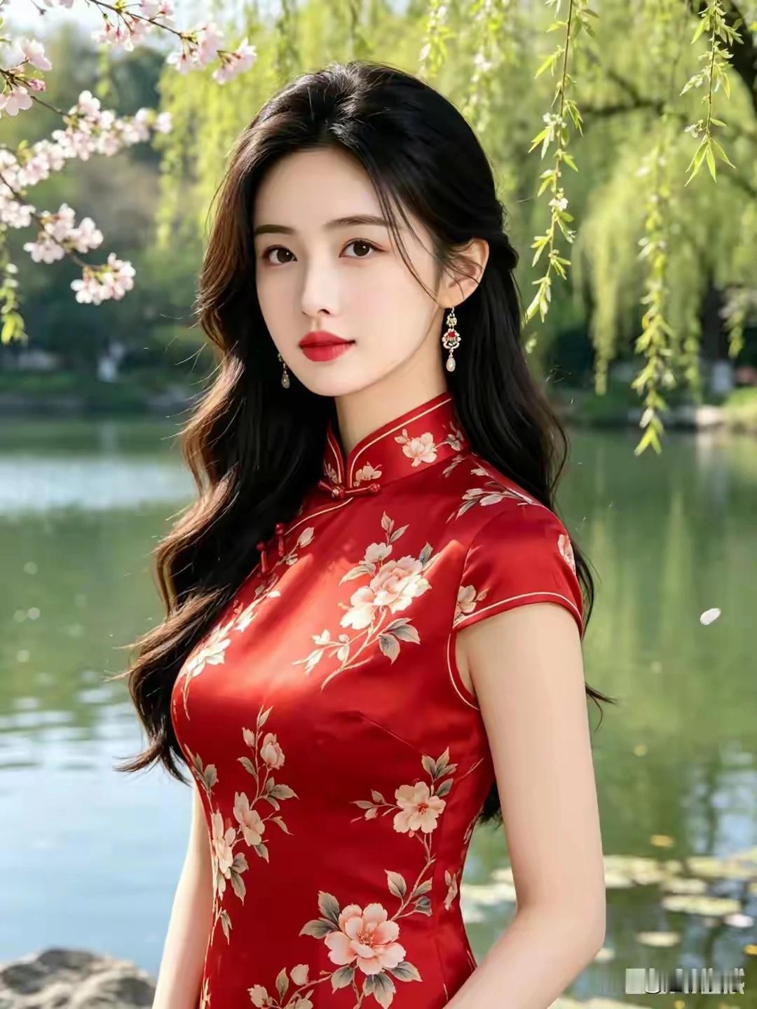 上联：清池入画常藏韵，下联：碧水带弦万古琴。