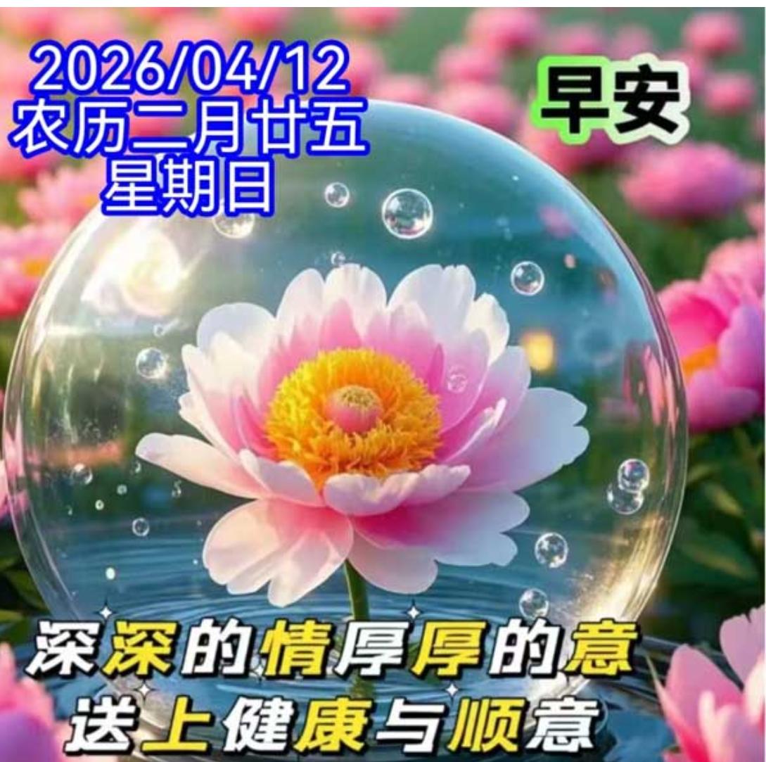美好一天又启航，春晨问候送吉祥；天天相聚头条中，相互祝福暖心田；千言万语