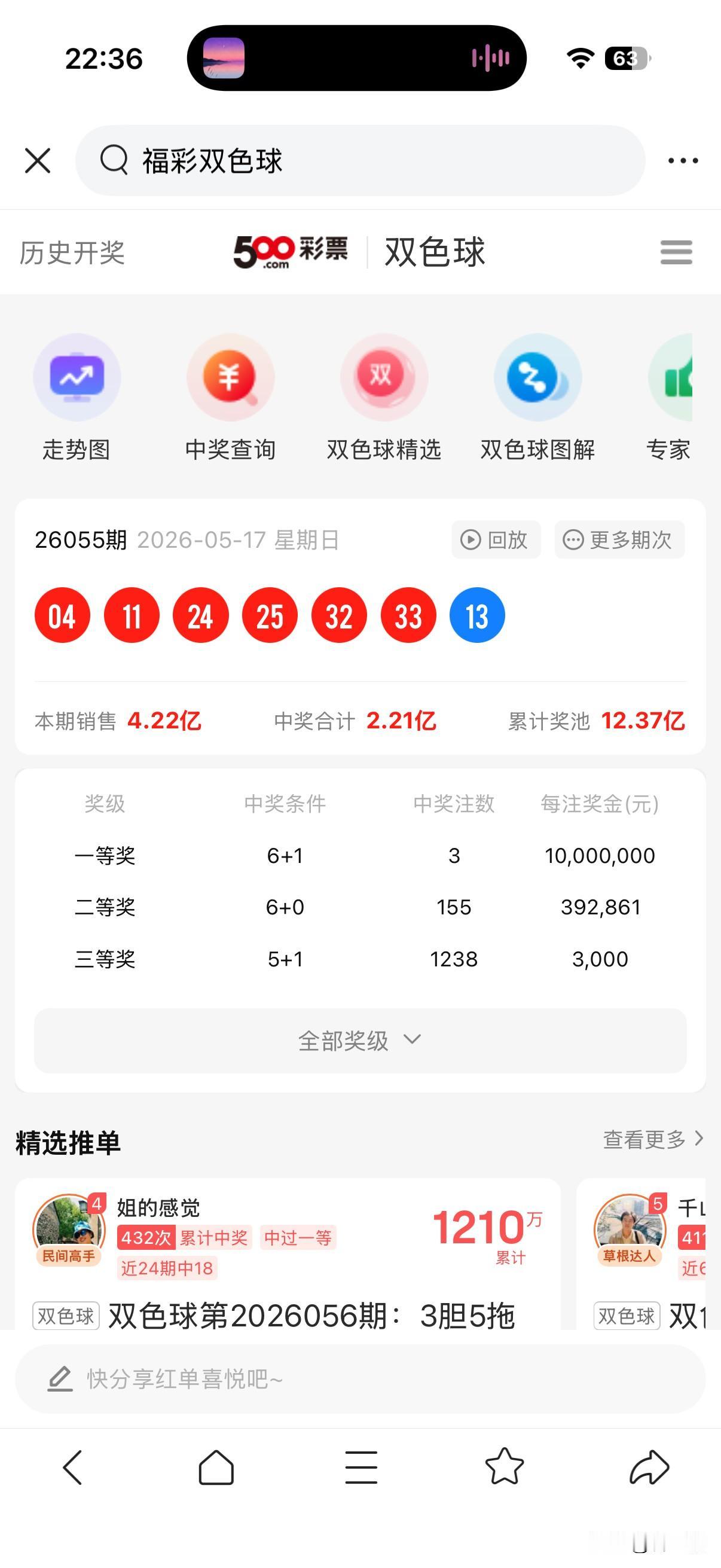 双色球2026055期大底又中6+1，2码锁蓝八、最终方案汇总24码大底：