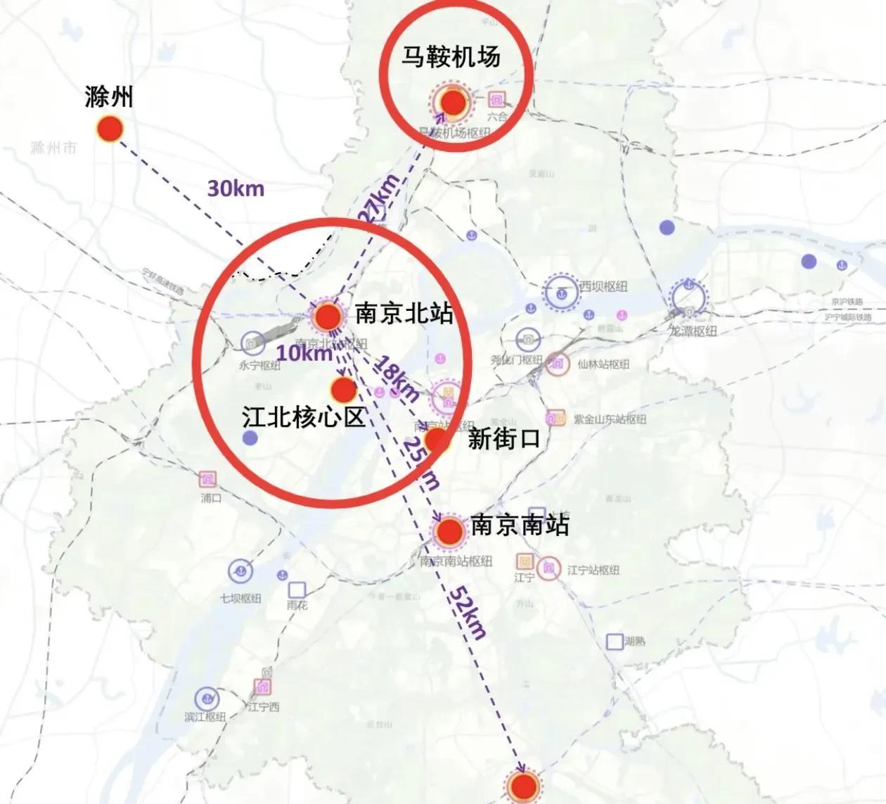 感觉南京江北新区在下一盘大棋，特别是在交通方面，南京已经下决心要把江北打造成一个