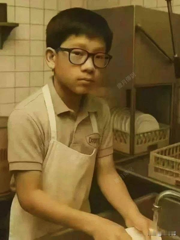 洗碗工黄仁勋｜1978年那年他15岁，照片中的眼神坚定。1972年，因父亲