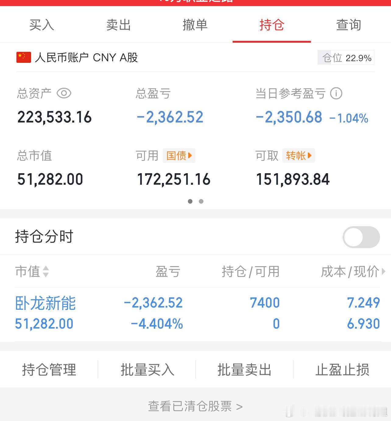 实盘10w记录第36天，目标做到100W，目前22.5W，10w实盘做连板第36
