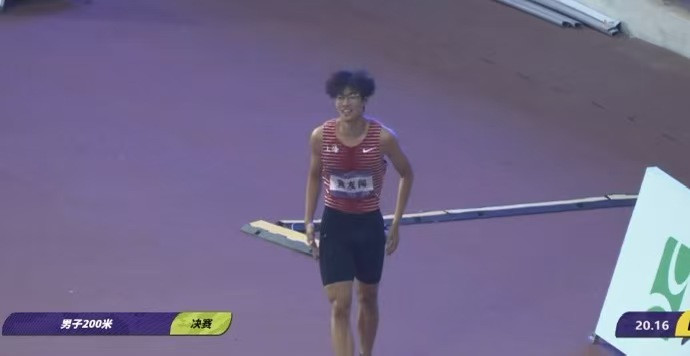 直接达标亚运会! 黄友闻逆风飙出20秒15问鼎冠军赛男子200米