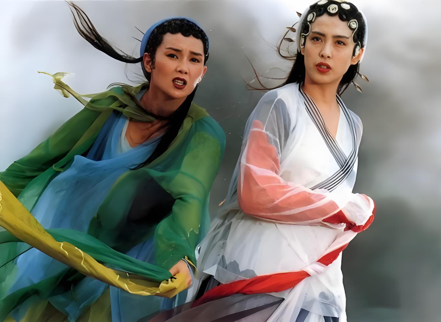 徐克拍摄电影《青蛇》是1993年，“小青”张曼玉当时29岁，“白素贞”王祖贤26