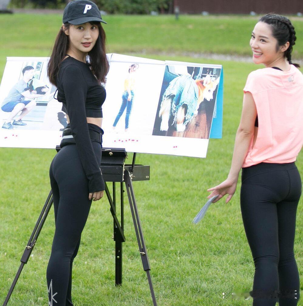 李菲儿这腰老长了，练得还挺好。