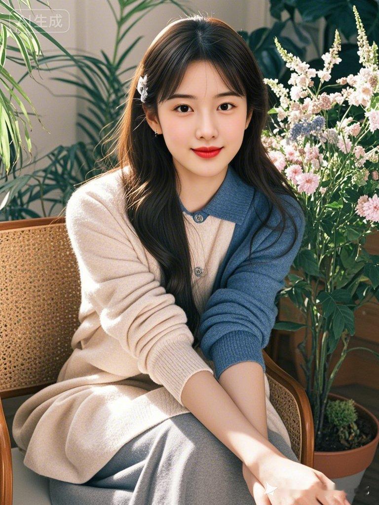 温柔少女心，花海中的甜美时光🌸💕