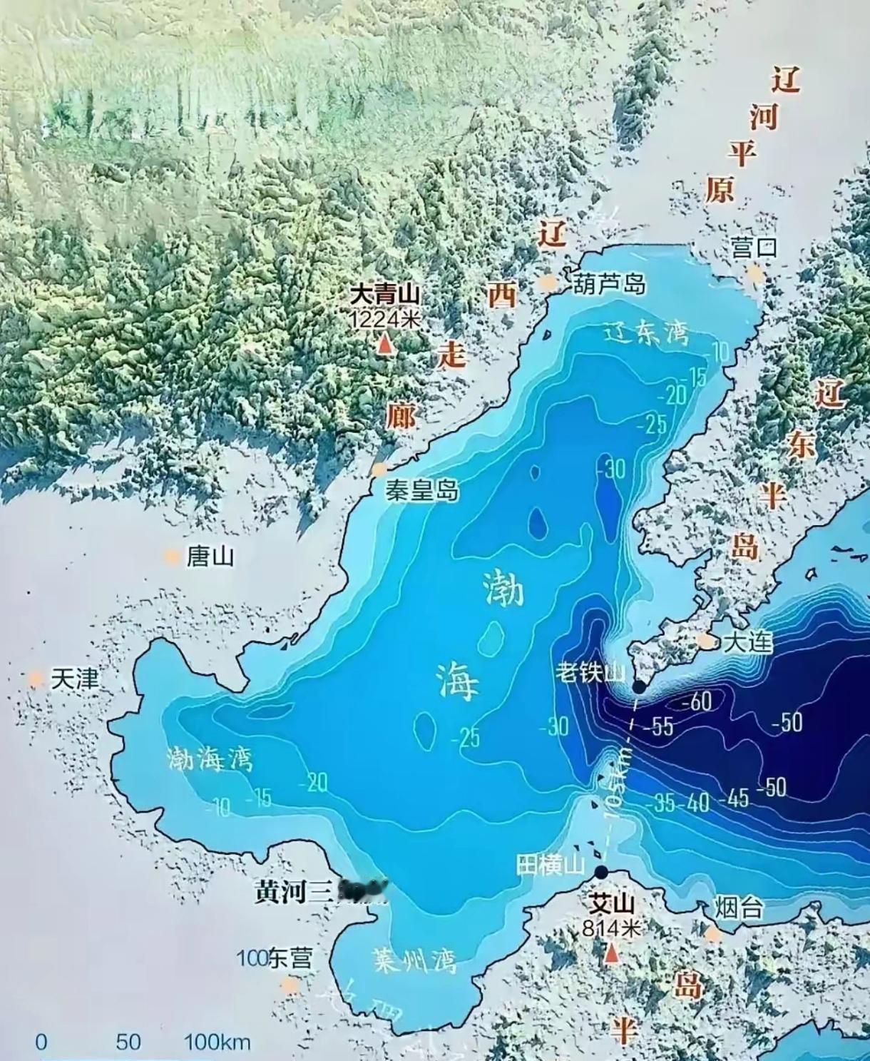 很多人不知道，渤海其实特别浅，平均水深才18米，差不多就六层楼的高度。像河北唐山