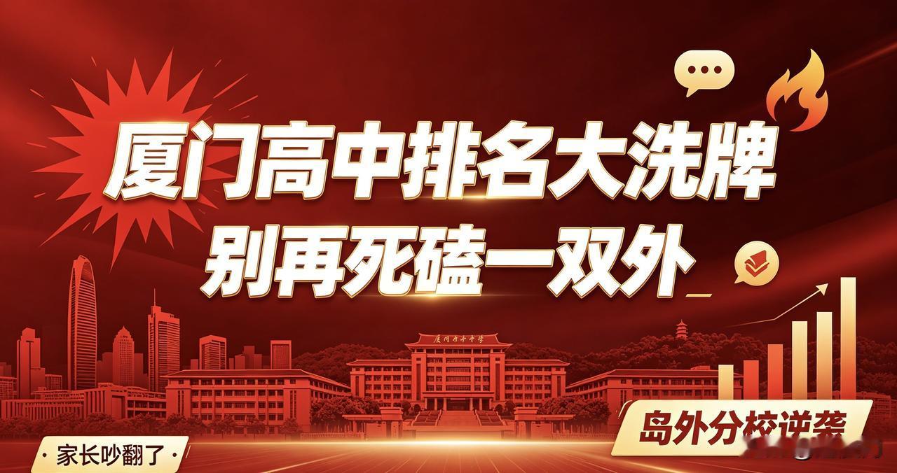 厦门高中排名大洗牌！别再死磕一双外，很多家长都被“名校滤镜”骗了在厦门家长圈
