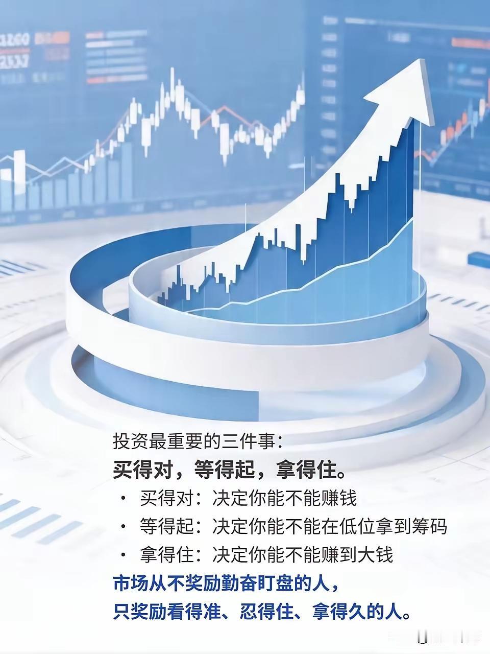 投资真正赚大钱的，从来不是天天盯盘的人！市场上最赚钱的人，靠的从来不是频繁