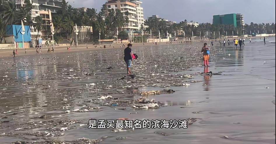 “当你第一次走在印度海滩，你都无从下脚”！一位法国博主来到印度孟买知名海滩“朱胡