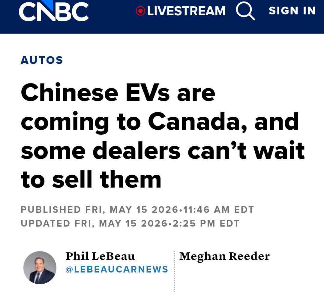 “大开眼界”加拿大🇨🇦的汽车经销商拿到第一批中国新能源车开辟了销售中国电动汽
