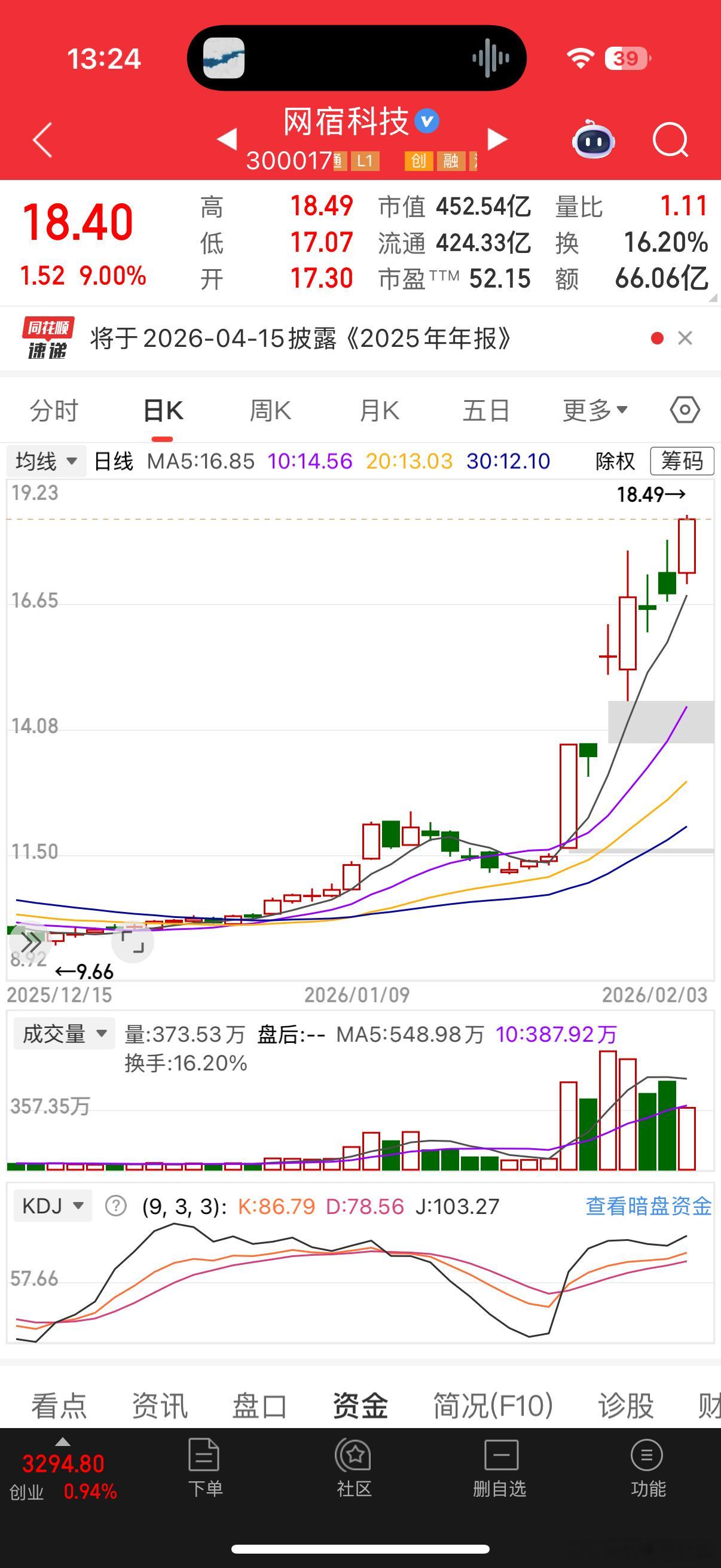 天空是什么颜色，那一定是大紫大红！$网宿科技sz300017$1.27日盘