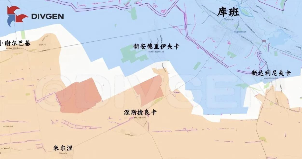 俄军第聂伯集群终于结束了看戏，开始在奥列霍夫（库班）正面向前推进，啃下了一些乌军