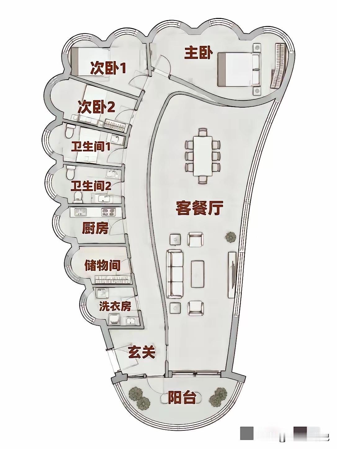 请你为这个户型，取个合适的名字[作揖]