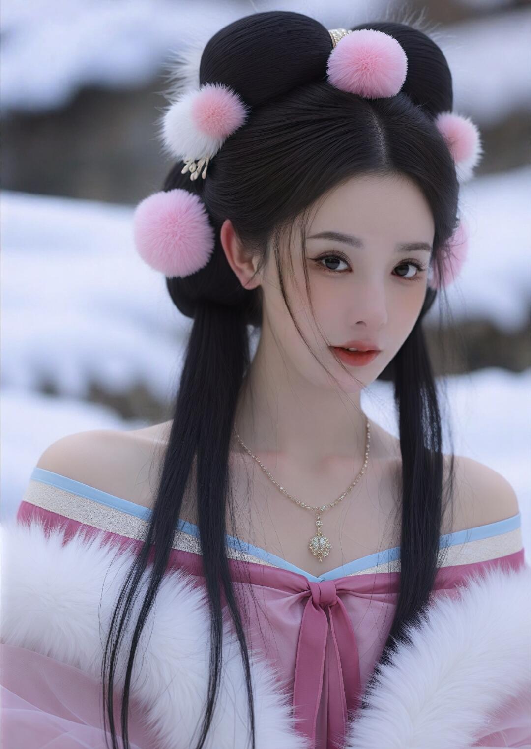 彭小苒很适合这种花里胡哨的造型​​​